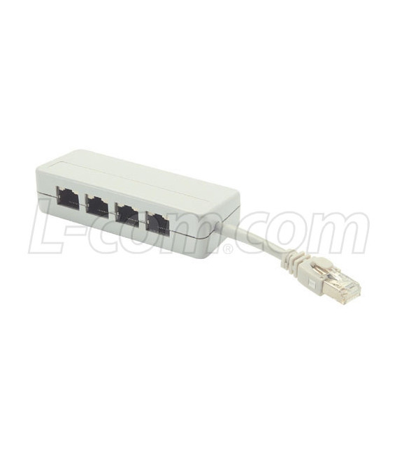 ISDN Splitter and Cable, 5 RJ45 (8x8) Fully Wired w/Shield