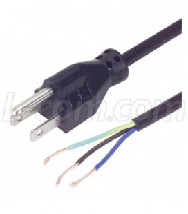 N5-15 to Flying Leads Power Cordset - UL/CSA Approved, 6'6"