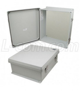16x14x6 Inch UL® Listed Weatherproof NEMA 4X Enclosure with Blank Non-Metallic Mounting Plate