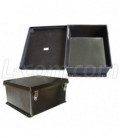 18x16x8" UL® Listed Black Weatherproof Industrial NEMA Enclosure w/Blank Aluminum Mounting Plate