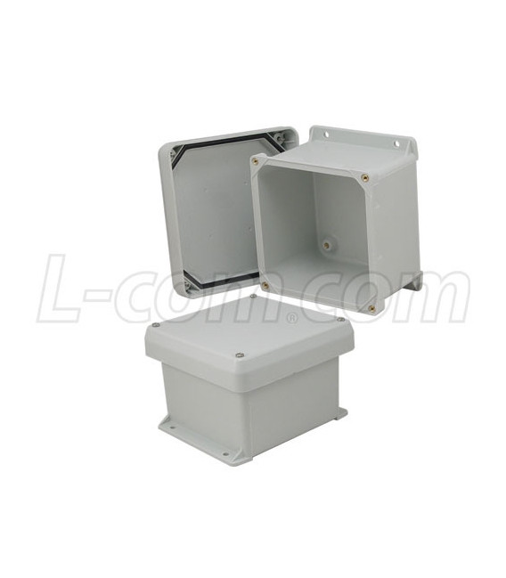 6x6x4 Inch UL® Listed Weatherproof Industrial NEMA 4X Enclosure Only with Corner Screws