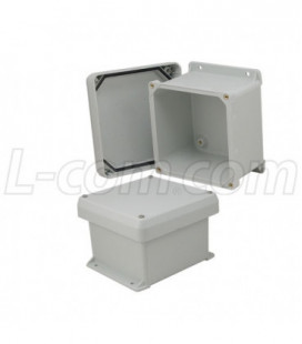 6x6x4 Inch UL® Listed Weatherproof Industrial NEMA 4X Enclosure Only with Corner Screws