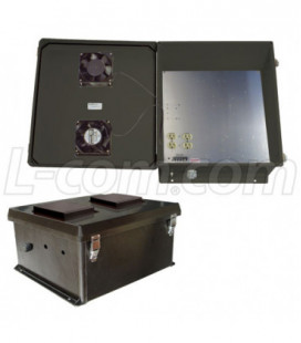 18x16x8 Inch 120 VAC Black Weatherproof Enclosure w/ Cooling Fans & Solid State Controller