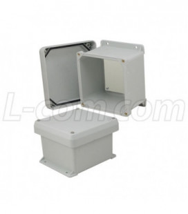 6x6x4 Inch UL® Listed Weatherproof NEMA 4X Enclosure w/Non-Metallic Mounting Plate, Corner Screws