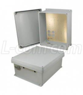 14x12x6 Inch Weatherproof NEMA Enclosure with Mounting Plate