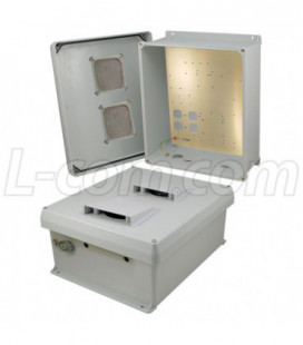 14x12x6 Inch Vented Weatherproof NEMA Enclosure with Mounting Plate