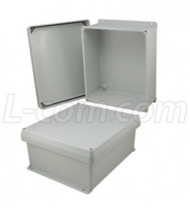 14x12x6 Inch UL® Listed Weatherproof Industrial NEMA 4X Enclosure Only with Corner Screws
