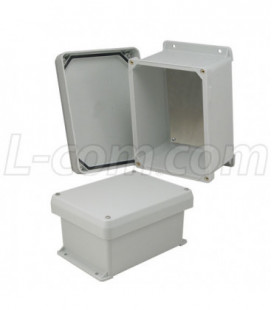 8x6x4 Inch UL® Listed Weatherproof NEMA 4X Enclosure w/Aluminum Mounting Plate, Corner Screws