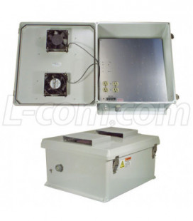 20x16x11 Inch 120 VAC Weatherproof Enclosure with Cooling Fans