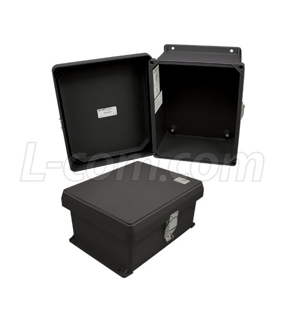 10x8x5" UL® Listed Black Weatherproof NEMA 4X Enclosure Only