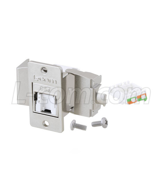 Panel Mount Category 5e Shielded Keystone Jack Tool-less w/ PoE+ Compliance