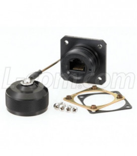 Category 5e, Flange Mount, Anodized finish with Mounting Hardware and Dust Cap