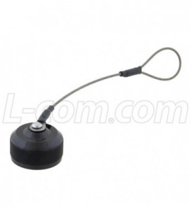 Dust Cap w/ Lanyard for Ruggedized In-line Receptacle, Electroless Nickel Finish