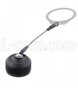 Dust Cap w/ Collared Lanyard for D38999 Jam-Nuts, Electroless Nickel Finish