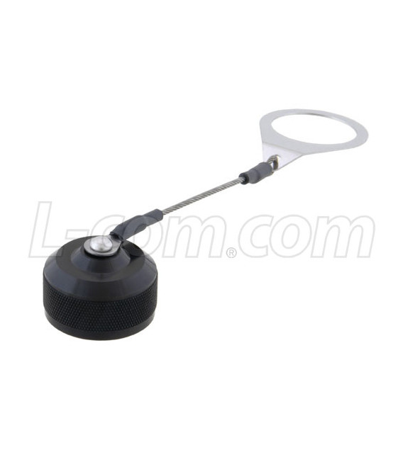 Dust Cap + Collared Lanyard for Ruggedized Jam-Nuts, Electroless Nickel
