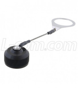 Dust Cap + Collared Lanyard for Ruggedized Jam-Nuts, Electroless Nickel