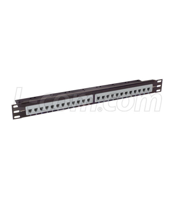 1.75" Panel with 2 TDS2167 RJ45 (8x8) 12-Port Bridging Adapters