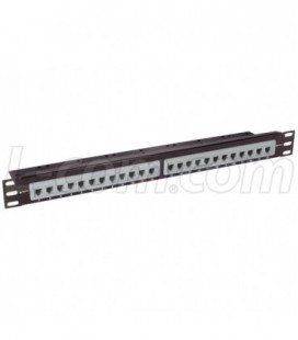 1.75" Panel with 2 TDS2167 RJ45 (8x8) 12-Port Bridging Adapters