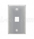 Stainless Wall Plate for 1 Keystone Jack