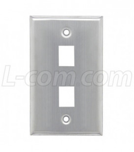 Stainless Wall Plate for 2 Keystone Jacks