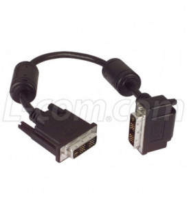 DVI-D Single Link DVI Cable Male / Male Right Angle, Bottom 5.0 ft