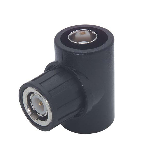 Coaxial T Adapter, BNC Female / Male / Female, Fully Insulated
