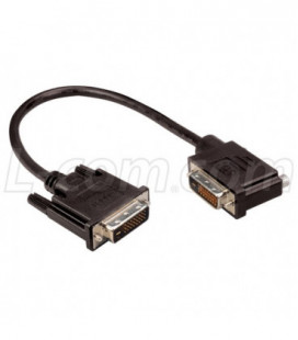 DVI-D Dual Link DVI Cable Male / Male Right Angle, Right 1.0 ft