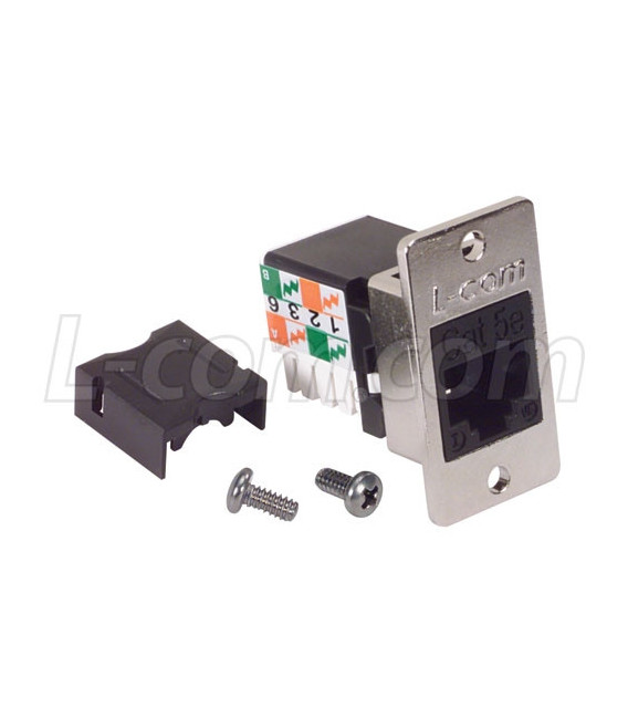 Cat5e ECF Keystone Jack 110/RJ45 EIA568A/B Black