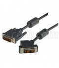 DVI-D Single Link LSZH DVI Cable Male / Male 45 Degree Left, 0.5 m