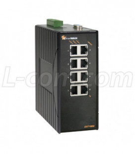 EtherWAN Managed NEMA Hardened Ethernet Switch 8 10/100TX Ports + 1 100FX, MM, 2km, SC