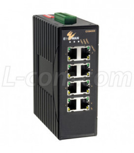 EtherWAN Unmanaged NEMA Hardened Ethernet Switch 8 10/100TX Ports