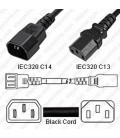 AC Power Cord IEC 60320 C14 Plug to C13 Connector 25 Feet 13a/250v 16/3 SJT