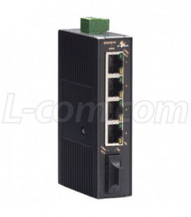 EtherWAN Industrial Ethernet Switch 4-10/100TX Ports 1-100FX 2Km