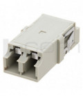 LC Internal Shutter Coupler, Duplex, No Flange, Beige