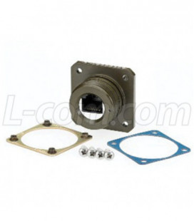 Cat6, Flange Mount, Zinc-Nickel finish with Grounding Shield and Mounting Hardware