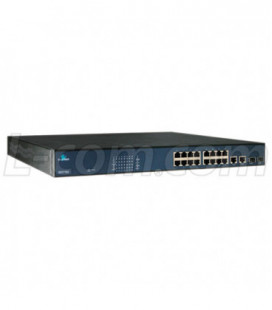 EtherWAN Web Based Managed Ethernet Switch 16 10/100TX PoE Ports + 2GIG SFP Combo