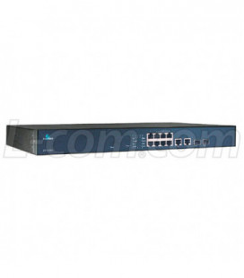 EtherWAN Web Based Managed Industrial Ethernet Switch 10/100TX PoE 8-Ports + 2GIG SFP Combo