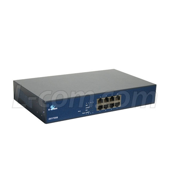EtherWAN Commercial Ethernet Switch 10/100TX PoE 8-Ports