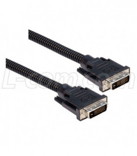 Plastic Armored DVI-D Dual Link DVI Cable Male / Male 3.0 ft