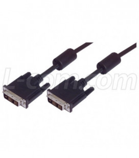DVI-D Single Link LSZH Cable Male/Male w/ Ferrites, 3.0 ft