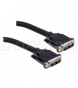 Plastic Armored DVI-D Single Link DVI Cable Male / Male 5.0 ft