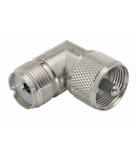 Coaxial Adapter, UHF Male (PL259) / Female Right Angle