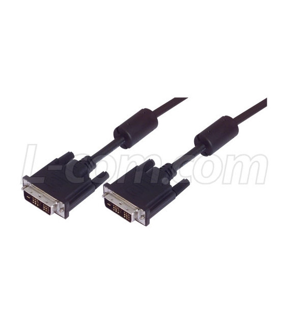 DVI-D Single Link LSZH Cable Male/Male w/ Ferrites, 15.0 ft