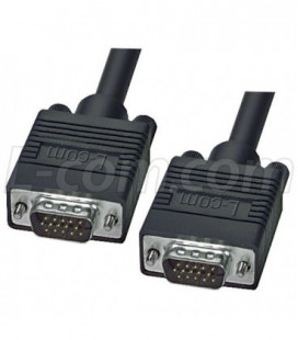Premium SVGA Cable, HD15 Male / Male, Black 5.0 ft