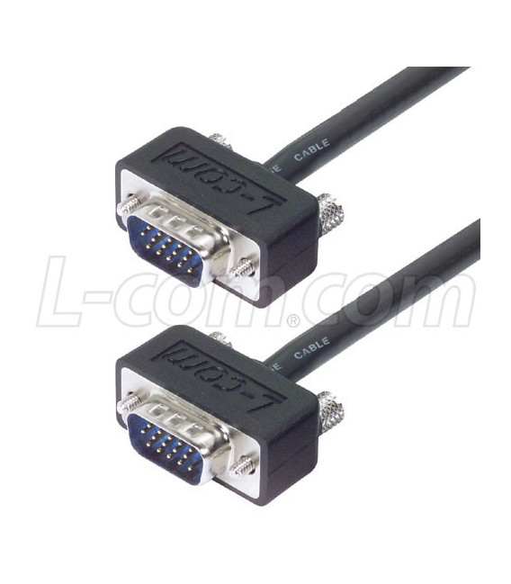 Super Thin SVGA Cable, HD15 Male / Male, 5.0 ft