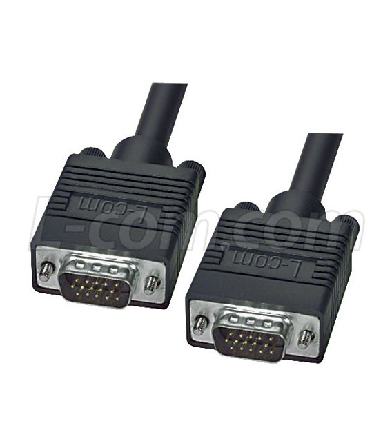 Premium SVGA Cable, HD15 Male / Male, Black 100.0 ft