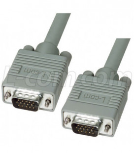 Premium SVGA Cable, HD15 Male / Male, Gray 10.0 ft