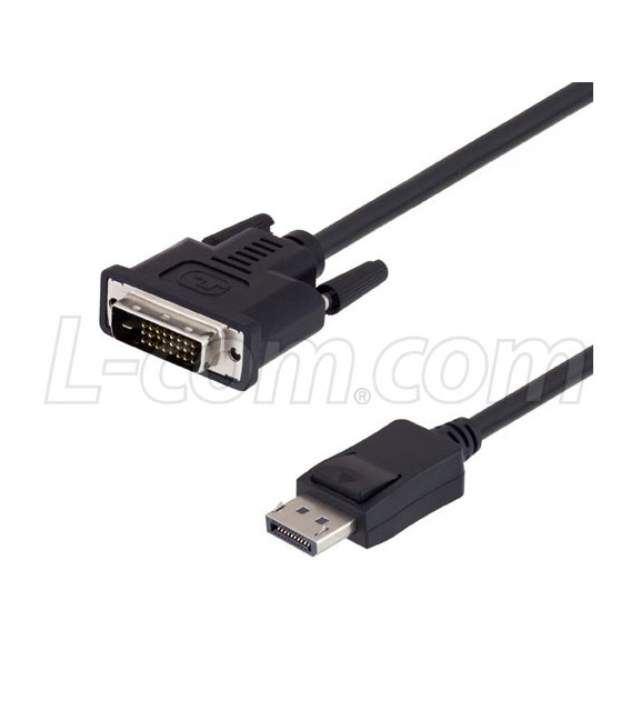 DVI (M) to DisplayPort (M) LSZH cable length 10ft