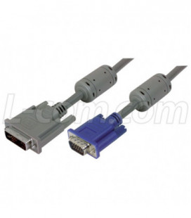 Premium DVI-A Male DVI Cable / HD15 Male w/ Ferrites, 10.0 ft