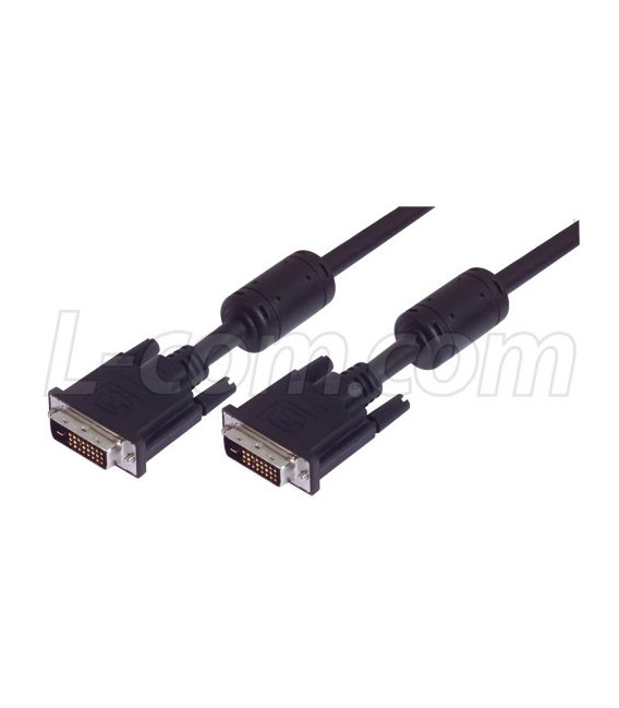 DVI-D Dual Link LSZH Cable Male/Male w/ Ferrites, 3.0 ft